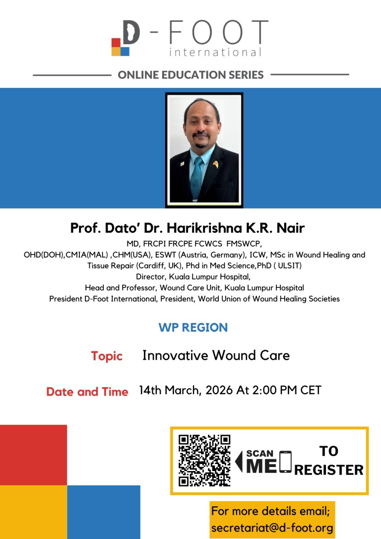 D-Foot International Webinar: March 14 at 2PM CET