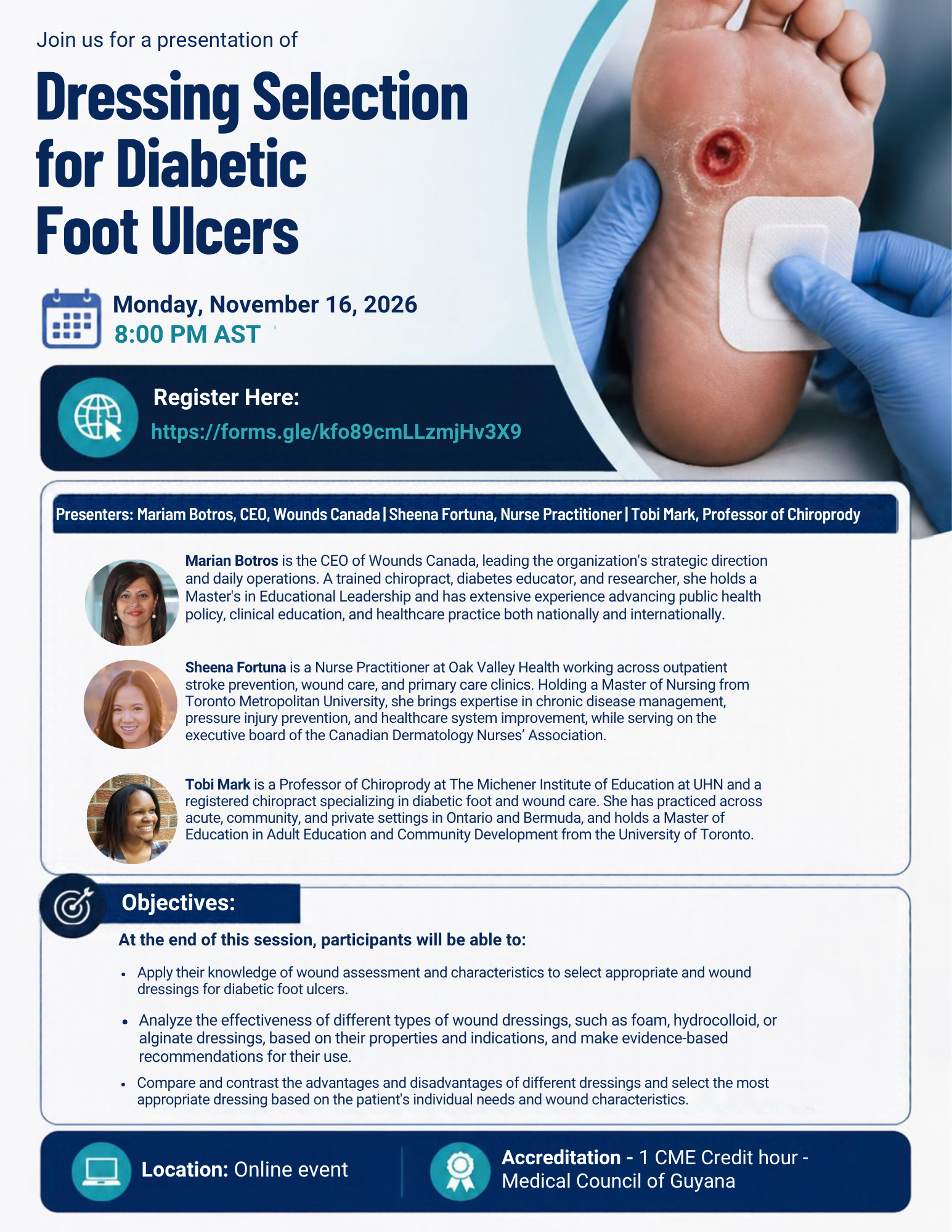 Webinar: Dressing Selection for Diabetic Foot Ulcers